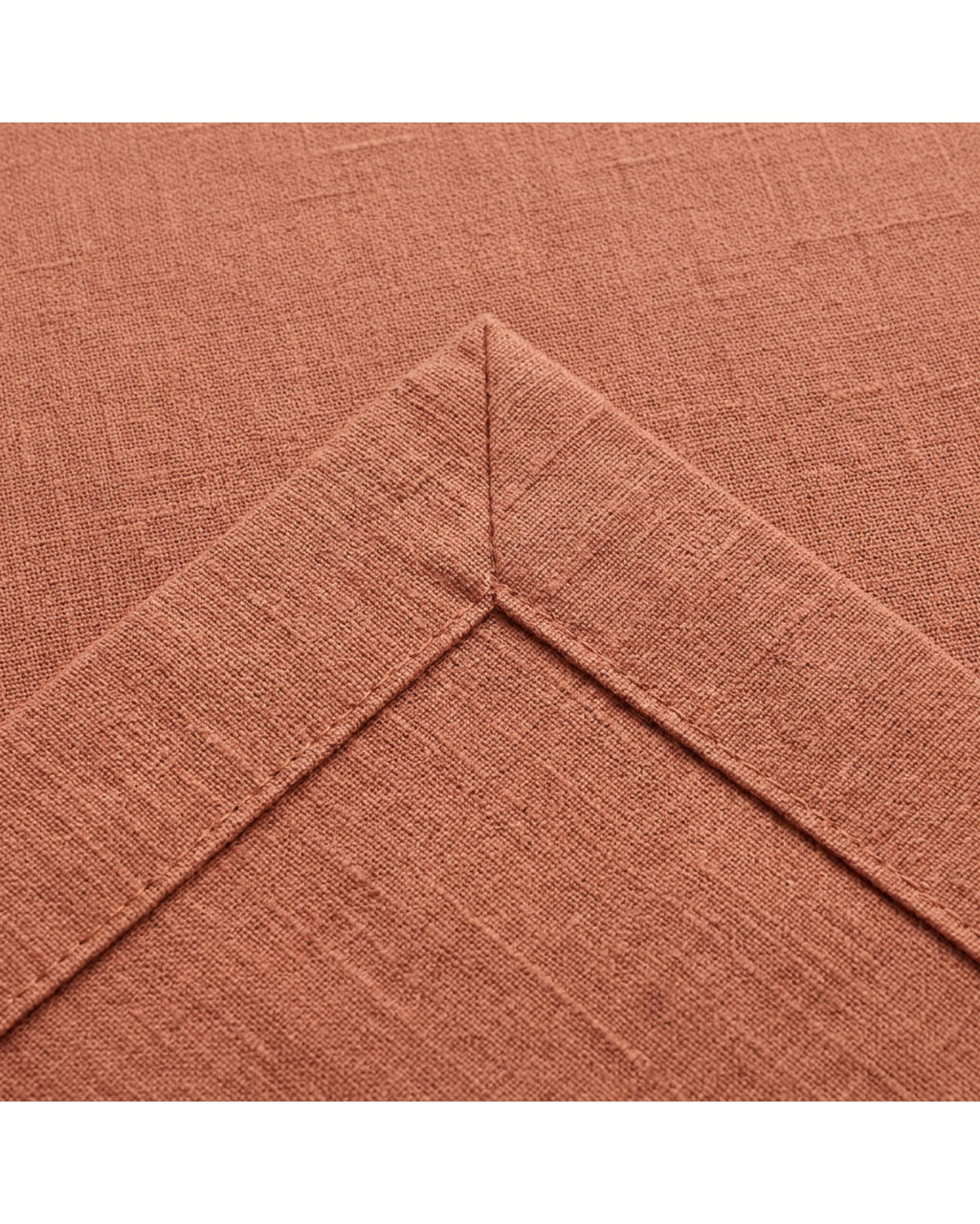 Vdgvd Square Cotton Slub Tablecloth Clay 55 Inch - Detail view