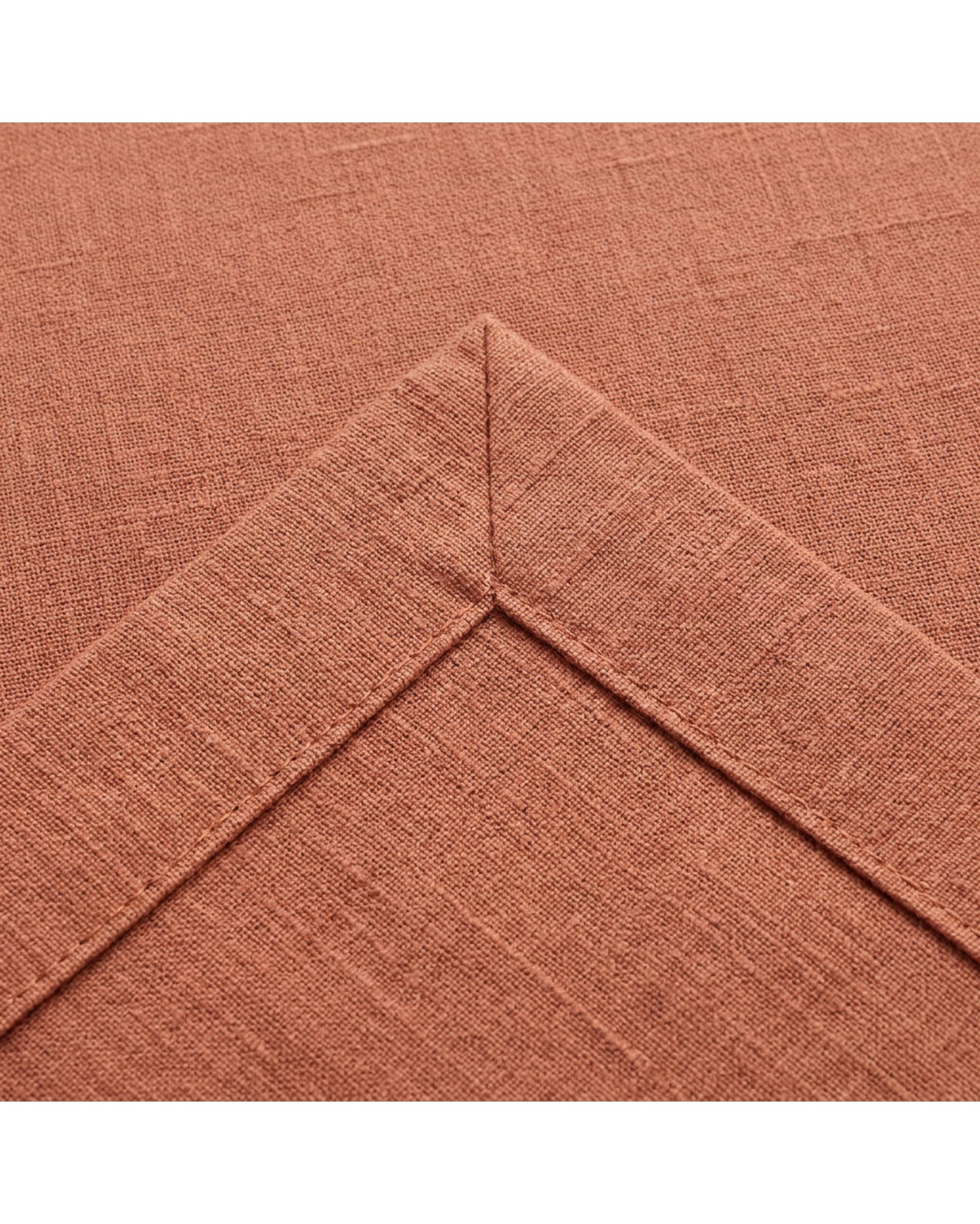 Vdgvd Square Cotton Slub Tablecloth Clay 55 Inch - Detail view